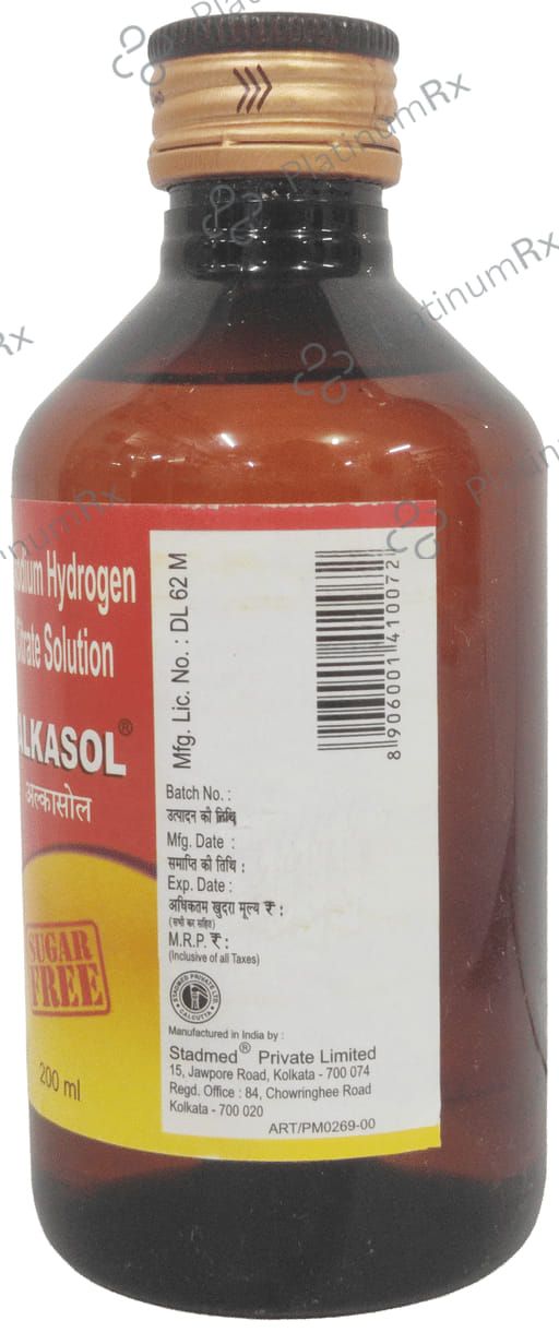 Alkasol 1.14gm Oral Solution Sugar Free 200ml
