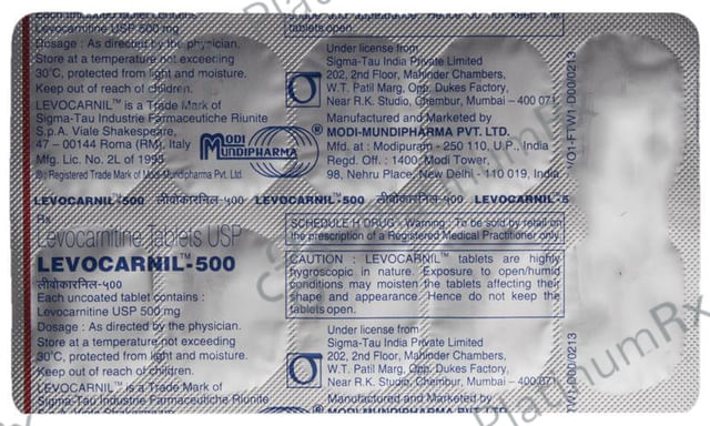 Levocarnil 500 Tablet