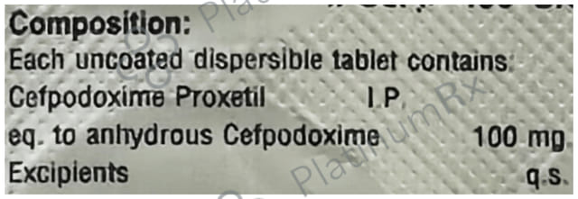 Grandcef 100mg Tablet DT