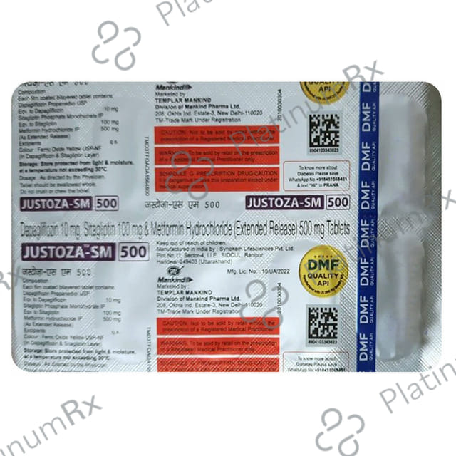 Justoza GM 1/10/500mg Tablet 10s