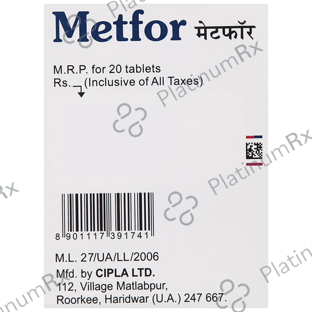 Metfor 500 Tablet 20s