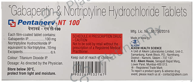 Pentanerv NT 100/10mg Tablet 15s