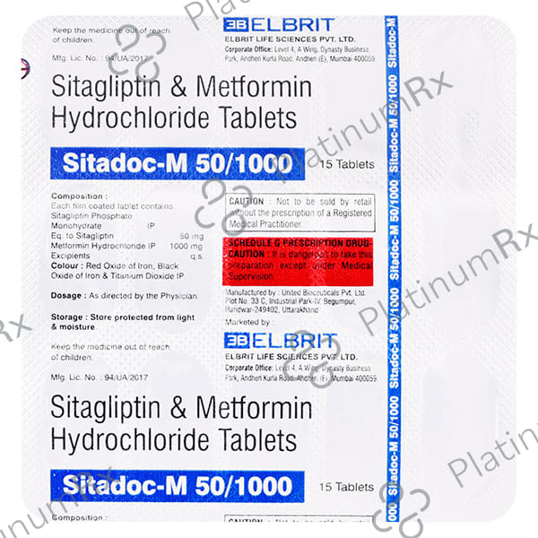Sitadoc M 1000/50mg Tablet 15s