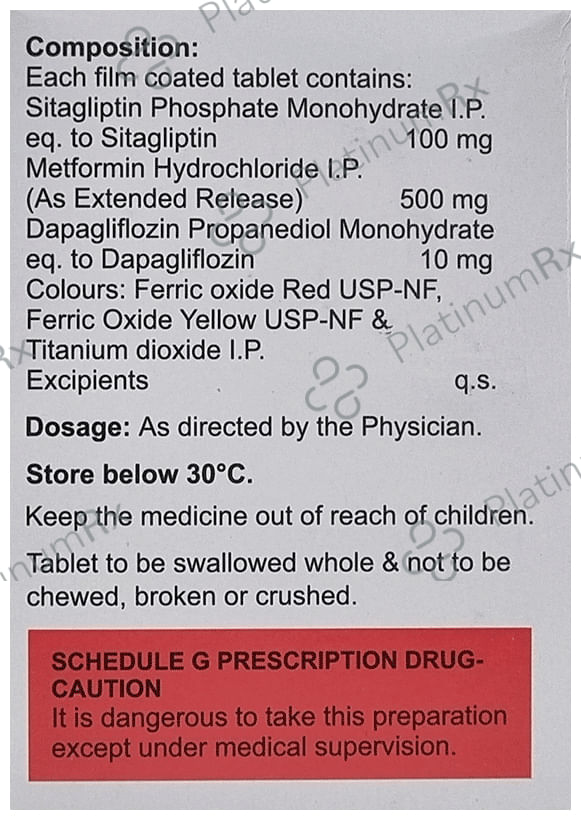 Sitalembic MD 10mg/500mg/100mg Tablet 15s