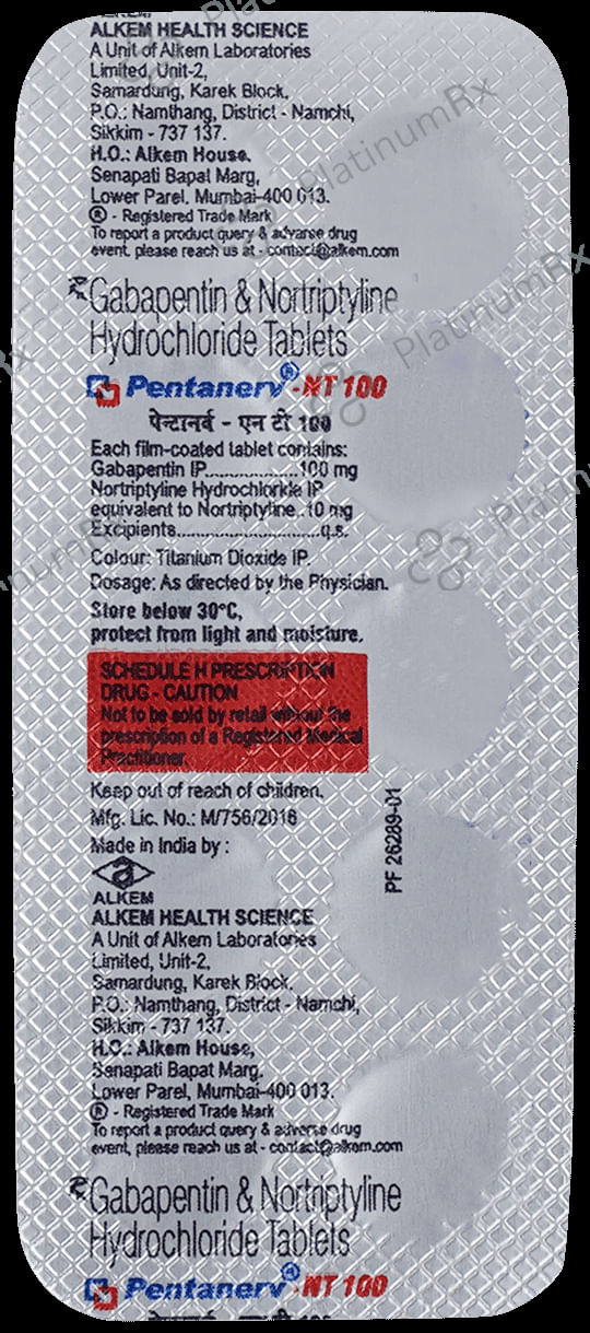 Pentanerv NT 100/10mg Tablet 10s