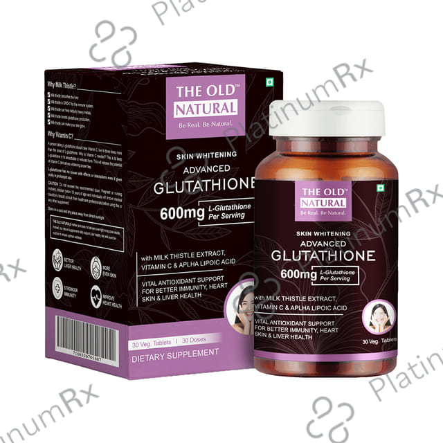 The Old Natural Glutathione 600mg Veg Tablet 30s