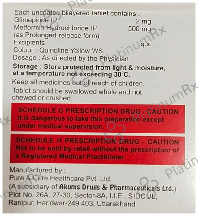 Xenoglim M2 Tablet PR 15s