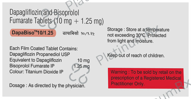 DapaBiso 10/1.25mg Tablet 10s