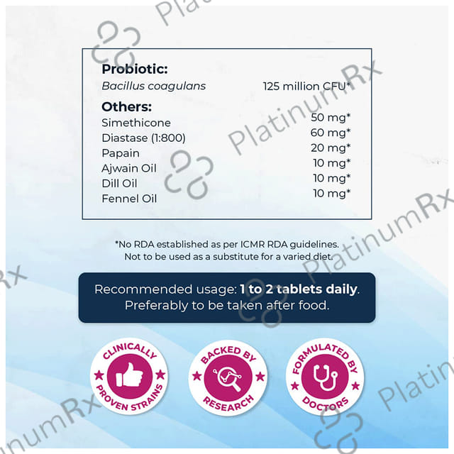 Velbiom Q Gazz Probiotic Tablet 30s