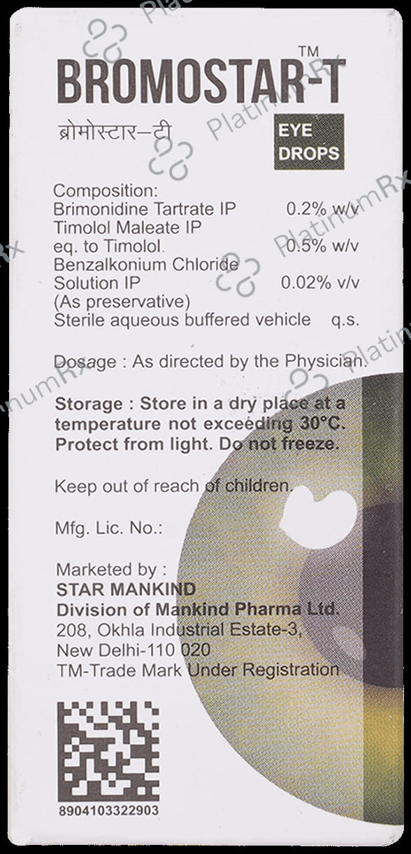 Bromostar T Eye Drop 5ml