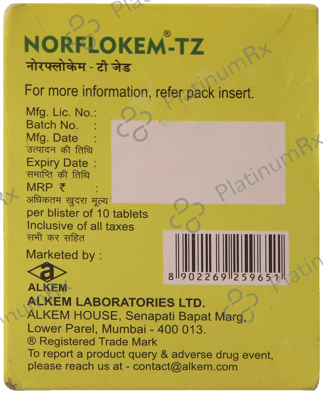 Norflokem TZ 400/600mg Tablet 10s