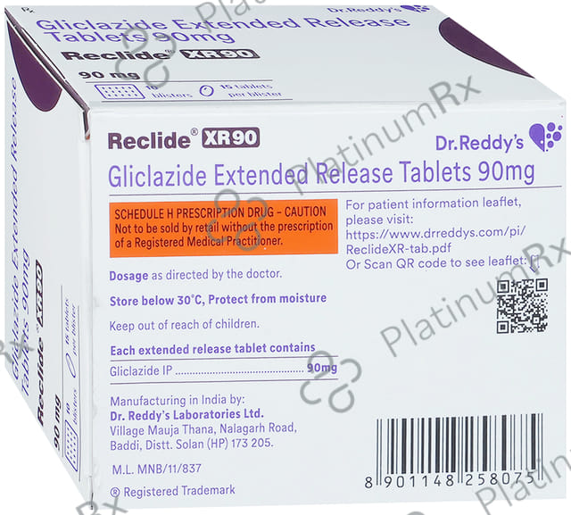 Reclide XR 90mg Tablet 15s
