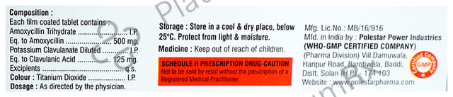 Arcmox-CV 625 Tablet