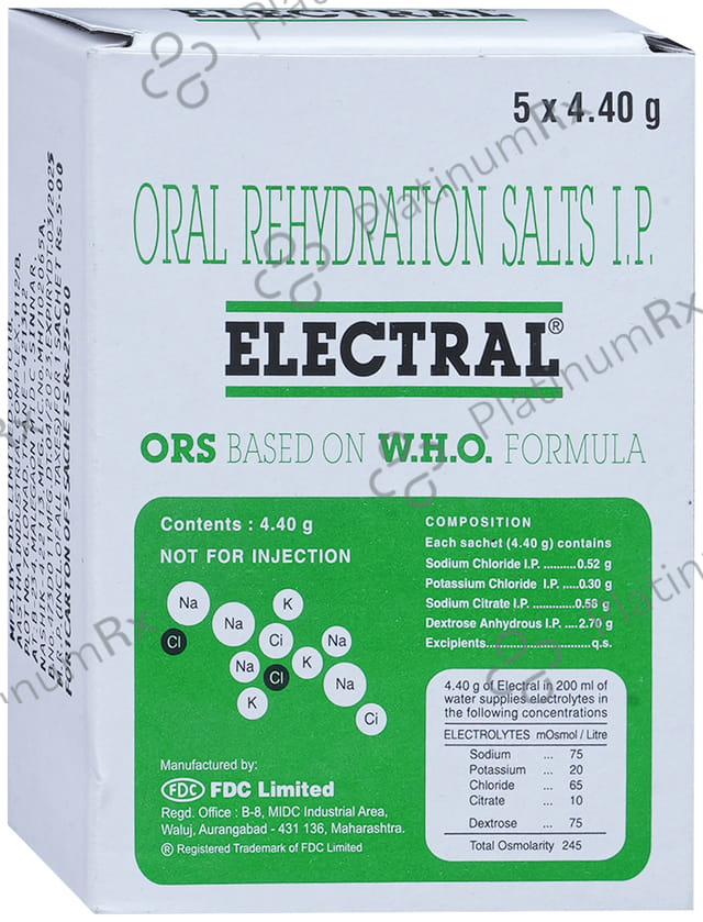 Electral ORS Regular Flavour Powder 4.4gm