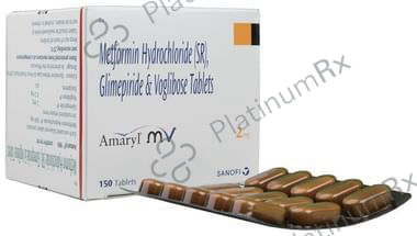Amaryl MV 2/500/0.2mg Tablet SR 15s