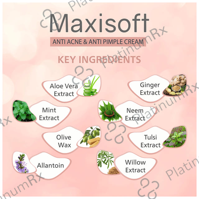 Maxisoft PH Balanced Anti Acne & Anti Pimple Cream (25gm Each) 4 Tubes