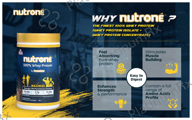 Nutrone 100% Whey Protein Powder Banana Vanilla with Shaker Free