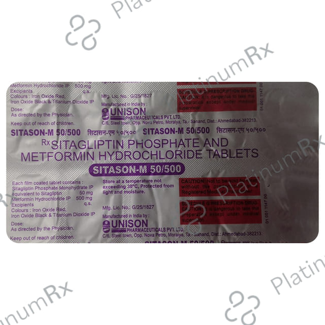 Sitason M 50/500mg Tablet 10s