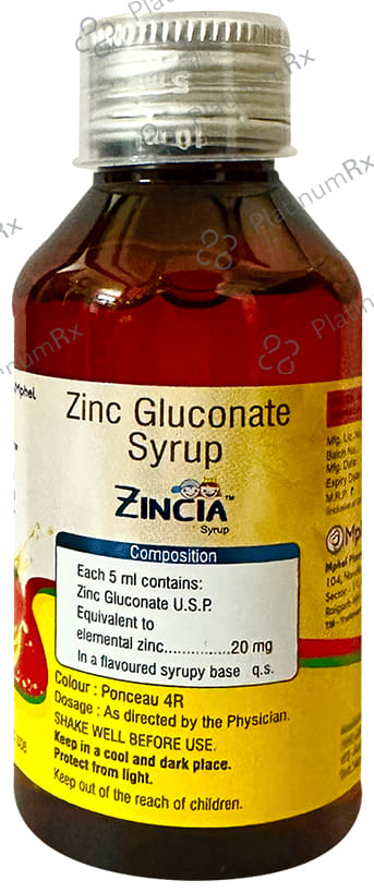 Zincia 20mg Mango Flavour Delicious Syrup 100ml