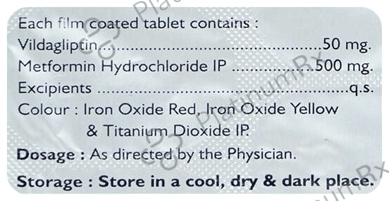 Vildanol MF 500mg/50mg Tablet