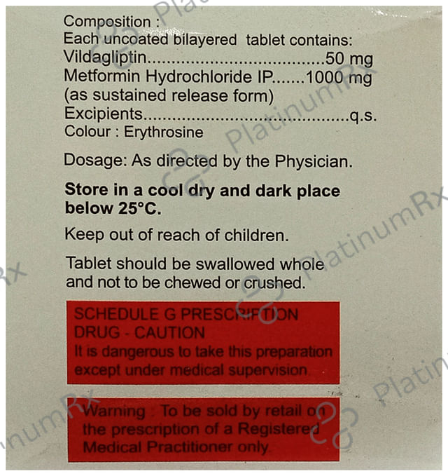 Gluvilda M Plus 1000/50mg Tablet SR 15s