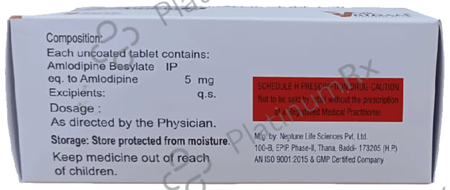 Amlodam 5mg Tablet 10s