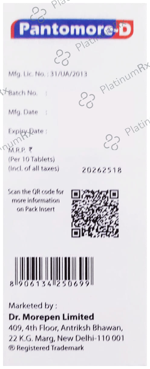 Pantomore D 10/20mg Tablet 10s