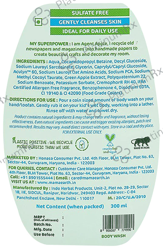 Mamaearth Body Wash for Kids with Apple Extraxt & Oat Protein