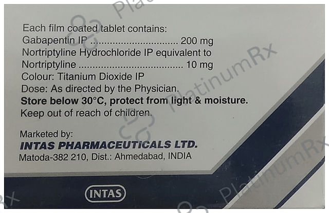 Gabapin NT 200/10mg Tablet 15s