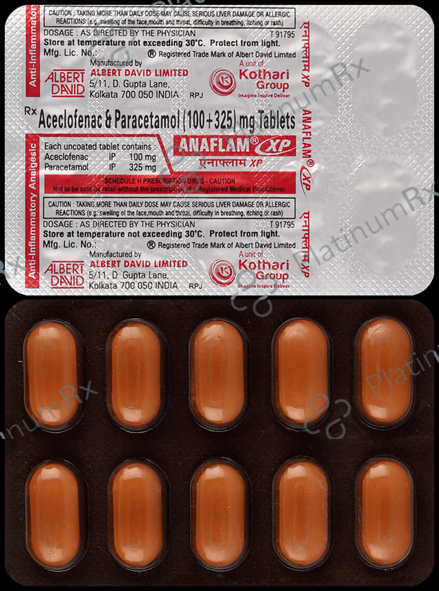 Anaflam XP 100/325mg Tablet 10s
