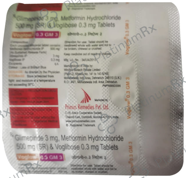 Voglow GM 3/500/0.3mg Tablet SR 15s