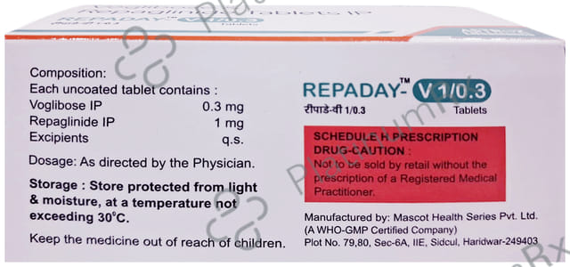 Repaday V 1/0.3mg Tablet 10s