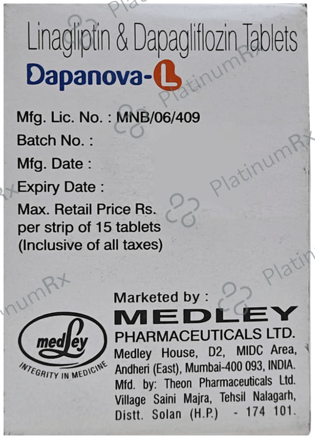 Dapanova L 10mg/5mg Tablet