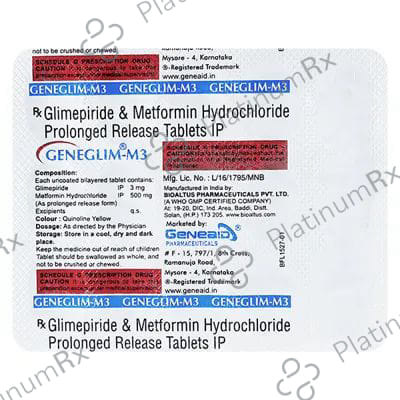 Geneglim M3 Tablet 15s