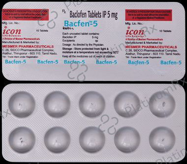 Bacfen 5mg Tablet 10s