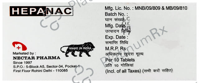 Hepanac 150/100mg Tablet 10s
