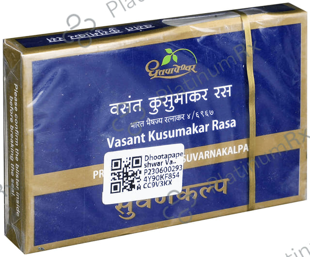 Dhootapapeshwar Vasant Kusumakar Ras 10 tablets