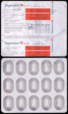 Dapanova M 10/1000mg Tablet 15s