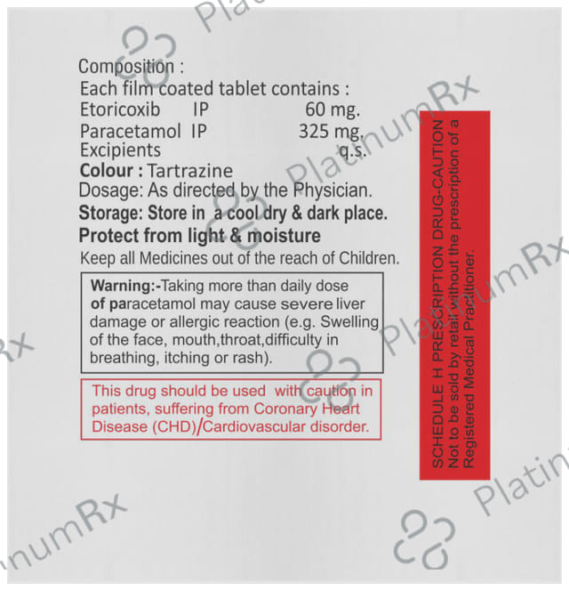 Etovax P 60/325mg Tablet 10s