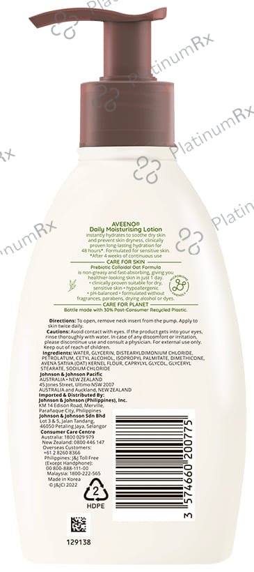 Aveeno Daily Moisturising Lotion Fragrance Free 354ml