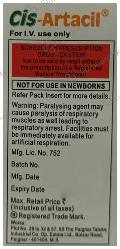 Cisartacil 20mg Injection