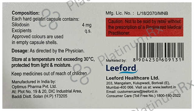 Sildoease 4mg Capsule 10s