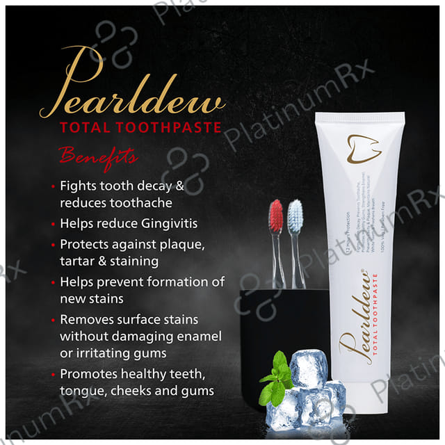 Pearldew Total Toothpaste (100gm Each) 1 Tube