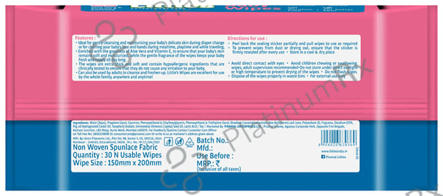 Little's Soft Cleansing Baby Wipes 30 wipes