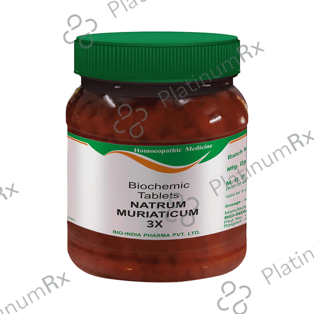 Bio India Natrum Muriaticum Biochemic Tablet 3X 450 gm
