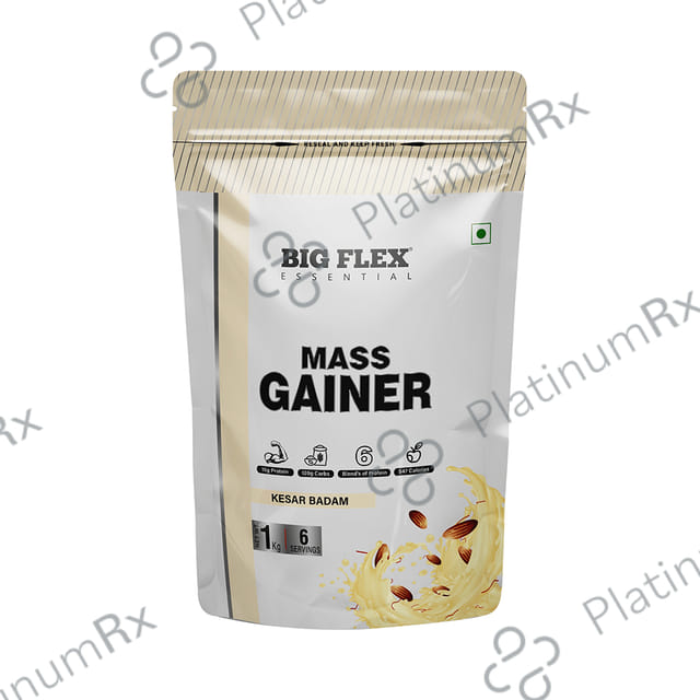 Big Flex Essential Mass Gainer Powder Kesar Badam