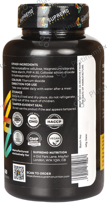 Supremo Nutrition Ultimate Vitamin D3 + Calcium Tablet 60s