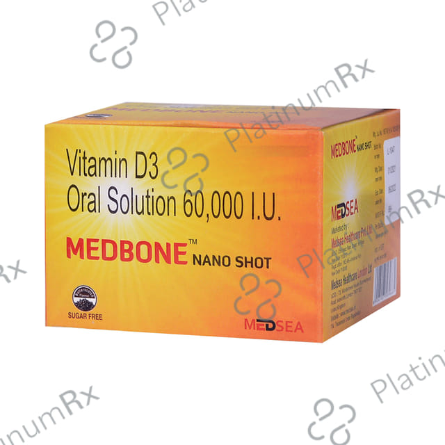 Medbone 60000IU Nano Shot Butterscotch Sugar Free Solution 5ml