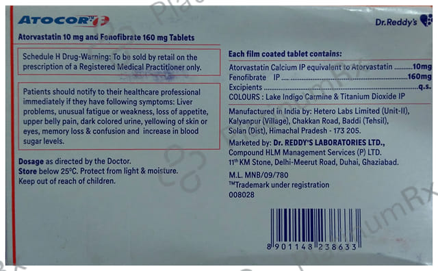 Atocor F 10/160mg Tablet 15s