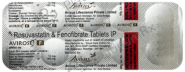 Avirose 160/10mg F Tablet 10s
